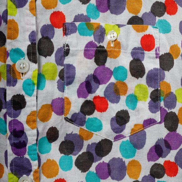 Issey Miyake Polka Dot Button Down Shirt - Picture 7 of 12